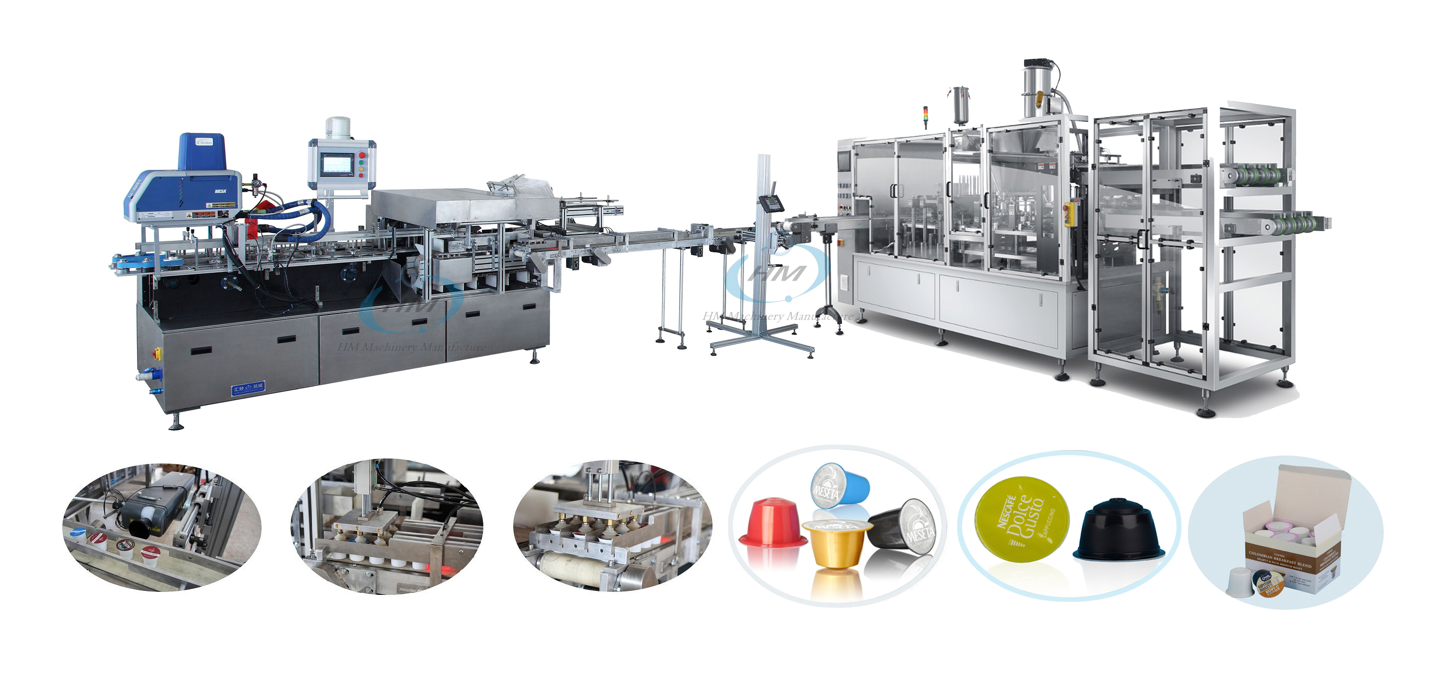 K cup carton packing line