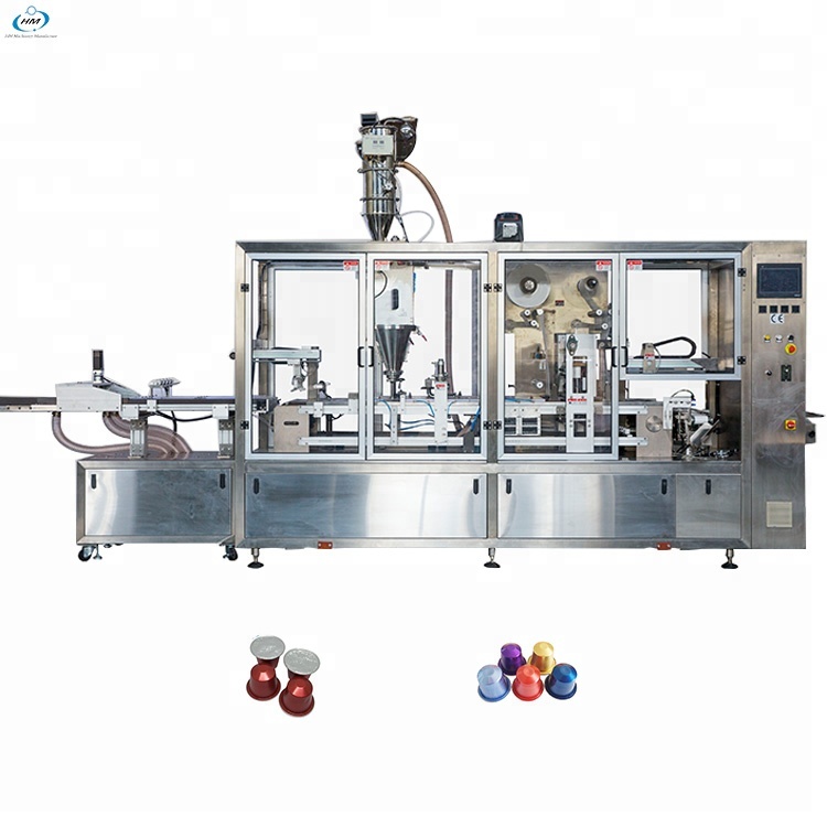 High Efficiency Full Automatic Nespresso Coffee Pod Capsule Filling Sealing Making Machine High Effi